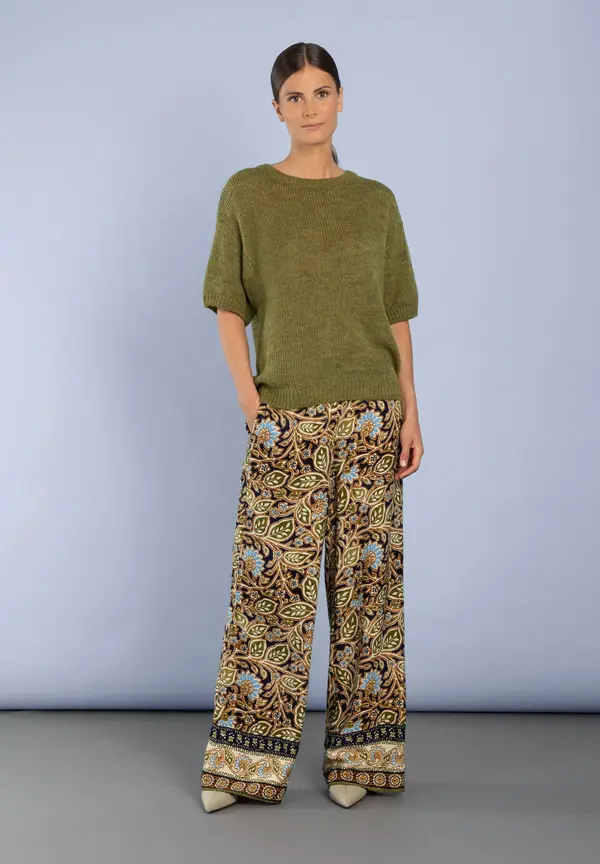 More & More Kurzarm-Pullover, soft moss green Weihnachtsangebot
