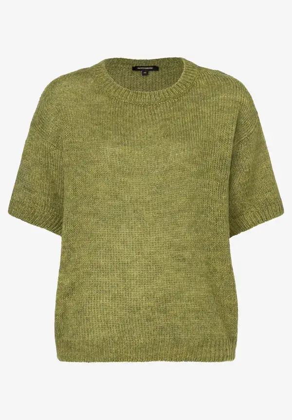 More & More Kurzarm-Pullover, soft moss green Weihnachtsangebot