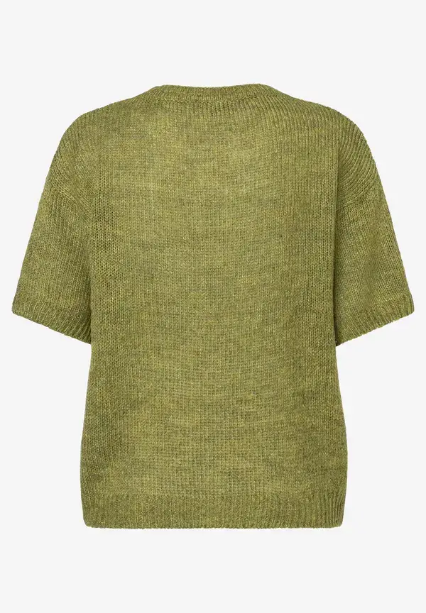 More & More Kurzarm-Pullover, soft moss green Weihnachtsangebot