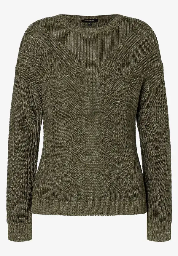 More & More Pullover mit Glanz, oliv Muttertagsangebot