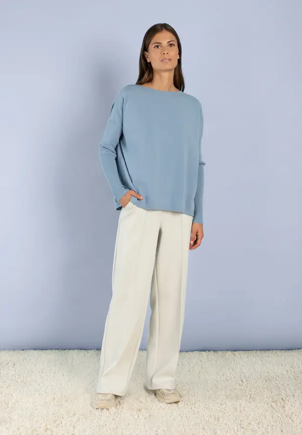 More & More Pullover, hellblau Jubiläumsangebot