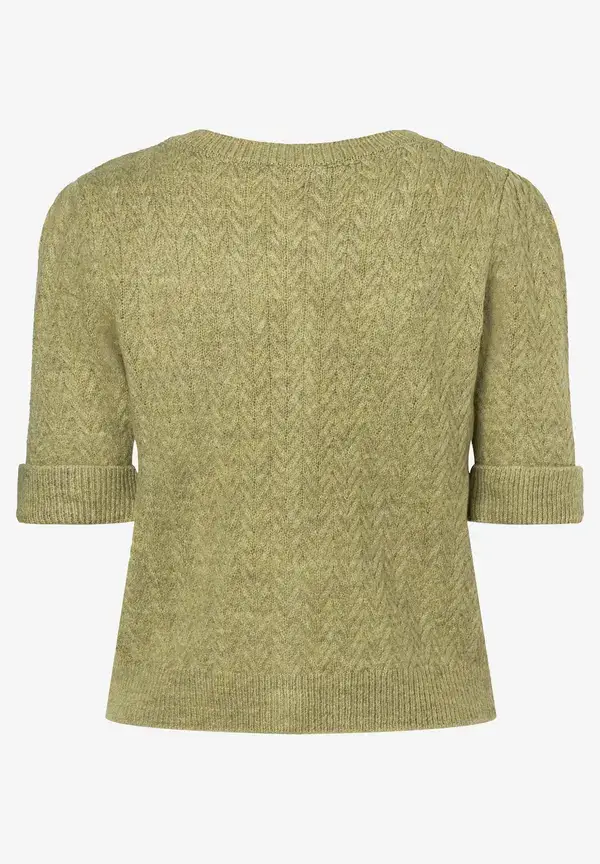 More & More Cardigan, Kurzarm, soft moss green Lagerräumung