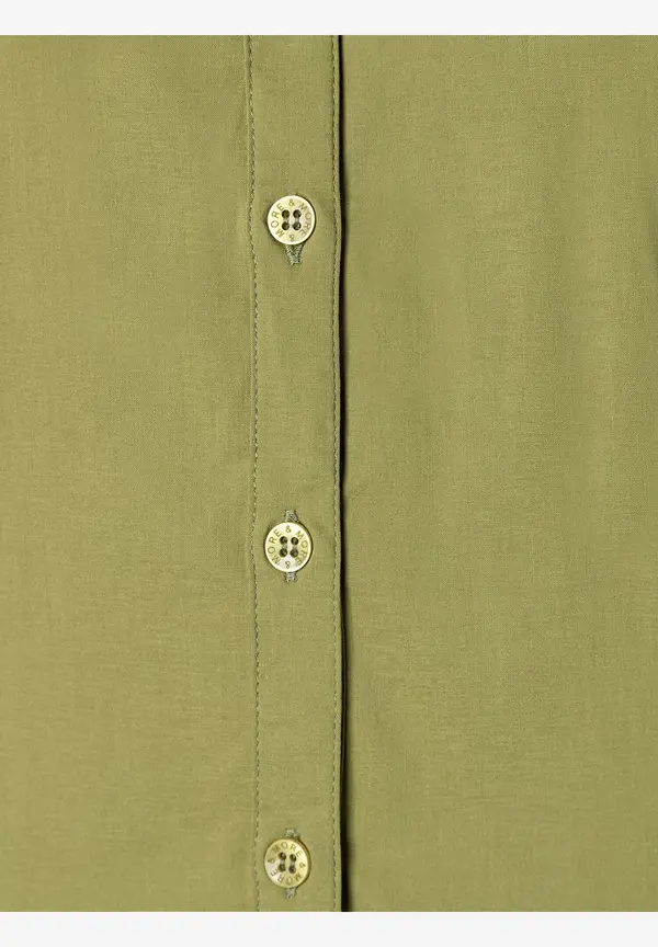 More & More Baumwoll/Stretch Bluse, soft moss green Neueste Mode