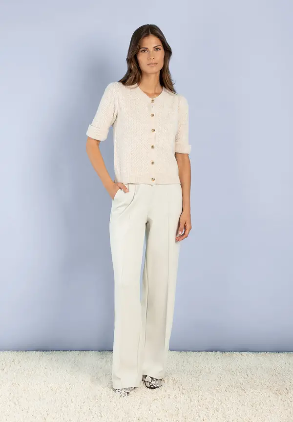 More & More Cardigan, Kurzarm, powder creme Saisonale Angebote