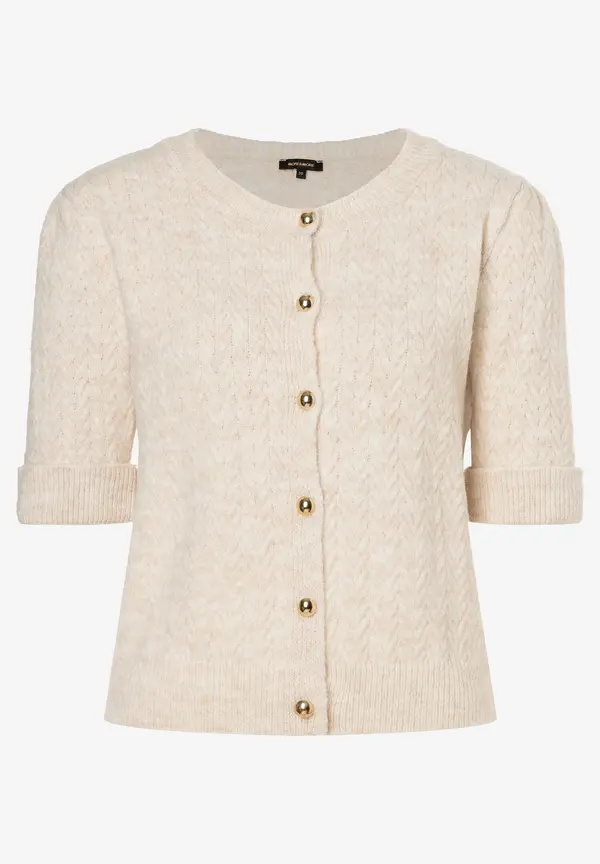 More & More Cardigan, Kurzarm, powder creme Saisonale Angebote