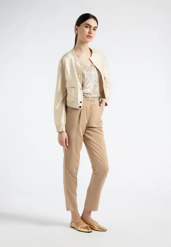 More & More Paillettentop, sand, Sommer-Kollektion Sonderangebote