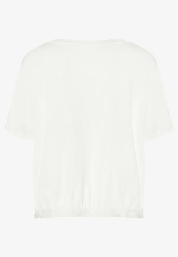 More & More Shirt mit Faltendetail, ecru, Sommer-Kollektion Tiefpreis