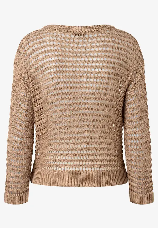 More & More Ajour Pullover, soft toffee, Sommer-Kollektion Super Sparpreis