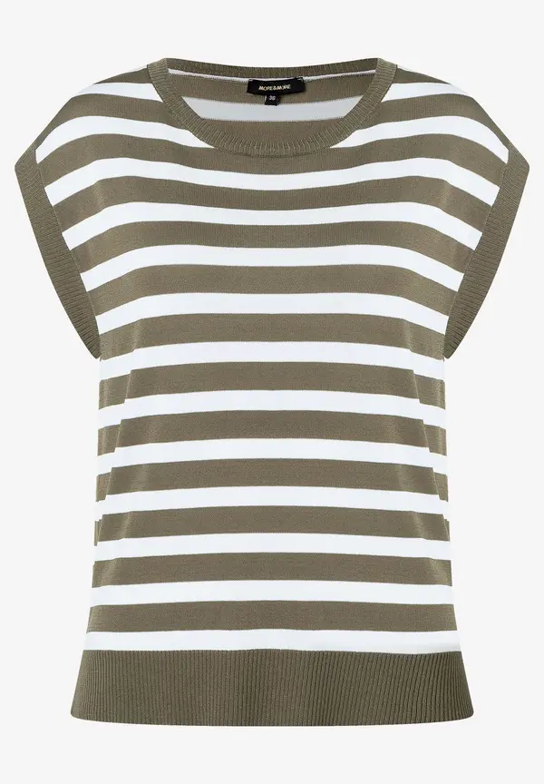 More & More Pullunder, khaki/weiß gestreift, Sommer-Kollektion Begrenzte Freigabe