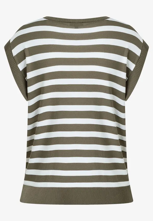 More & More Pullunder, khaki/weiß gestreift, Sommer-Kollektion Begrenzte Freigabe
