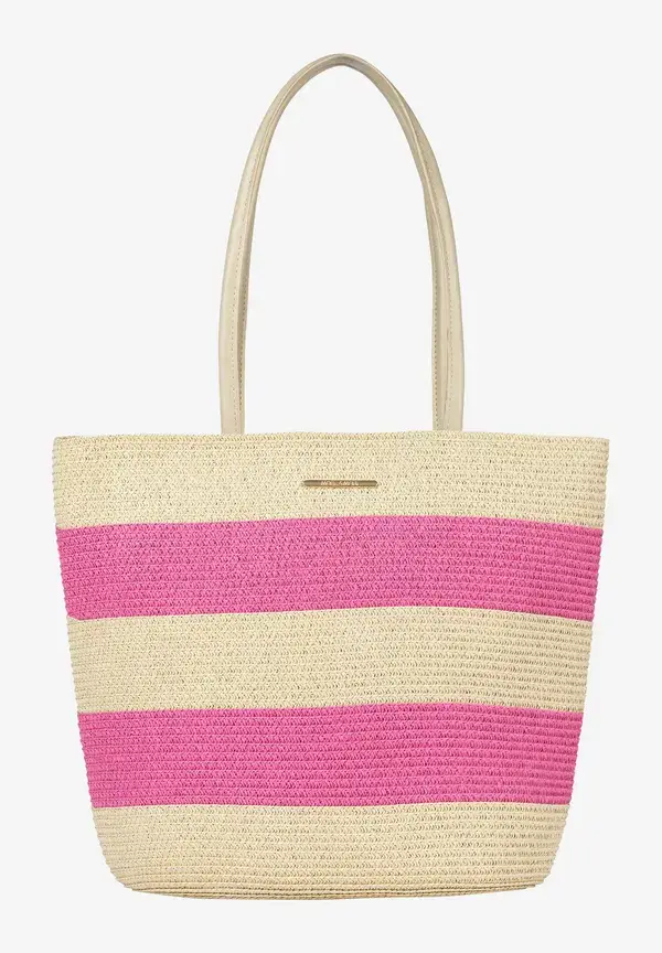 More & More Strohtasche, pink/sand, Sommer-Kollektion Bis zu 55% Rabatt
