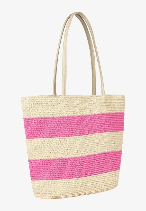 More & More Strohtasche, pink/sand, Sommer-Kollektion Bis zu 55% Rabatt