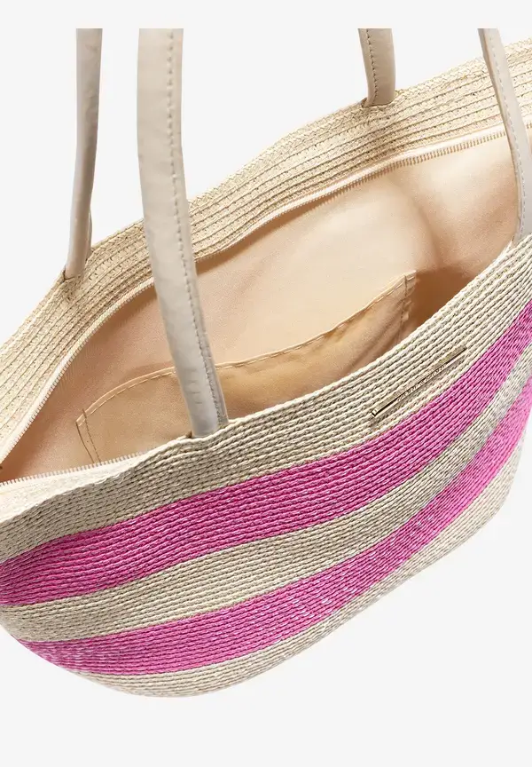 More & More Strohtasche, pink/sand, Sommer-Kollektion Bis zu 55% Rabatt