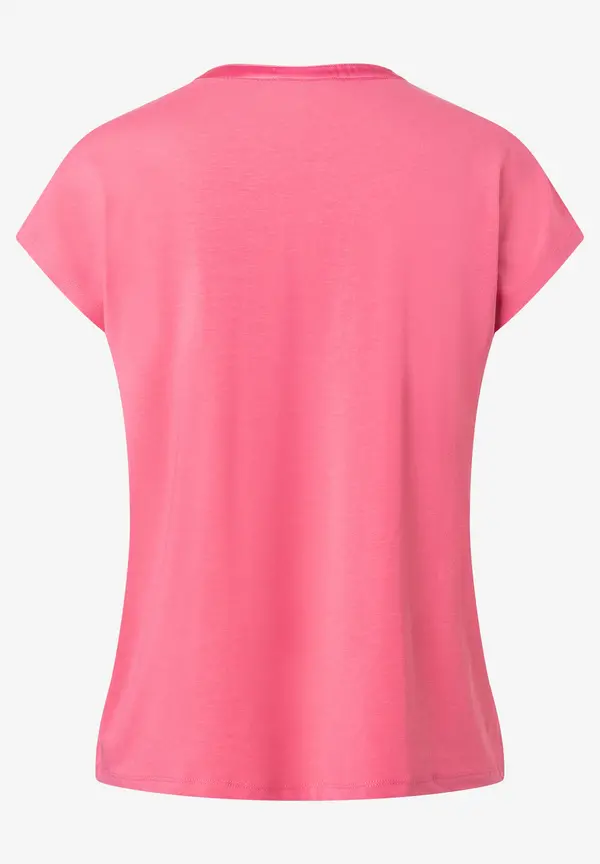 More & More Shirt mit Satinkante, sorbet pink, Sommer-Kollektion Nur noch ein Tag übrig
