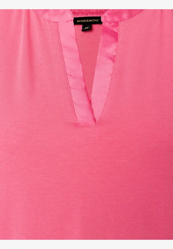 More & More Shirt mit Satinkante, sorbet pink, Sommer-Kollektion Nur noch ein Tag übrig
