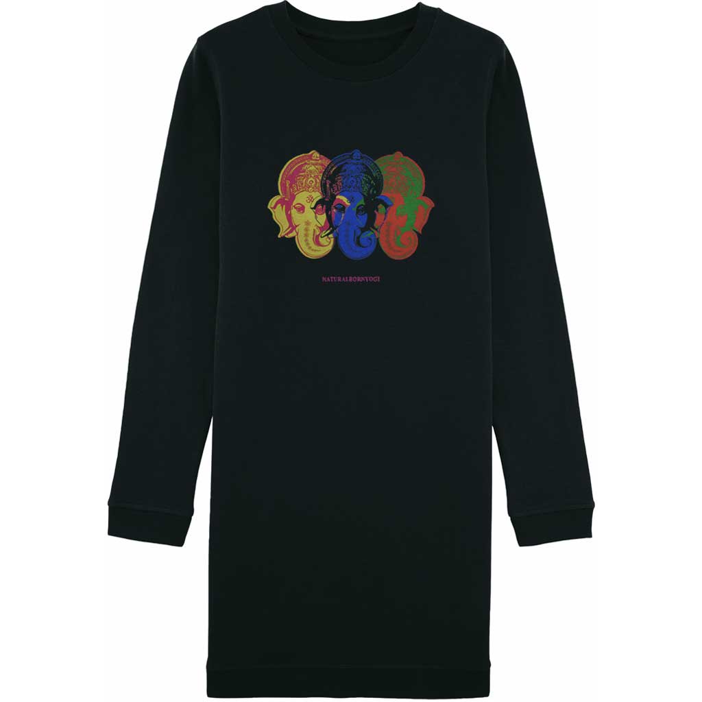Natural Born Yogi Ganesha Pop – Sweatshirt Kleid Weihnachtsangebot