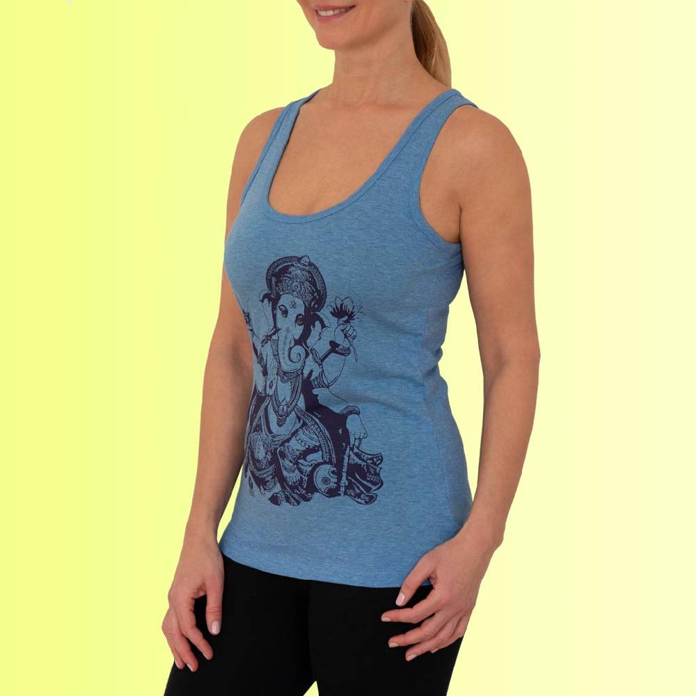Natural Born Yogi Ganesha Journey – Tank-Top blau Neueste Mode