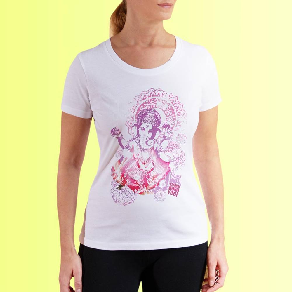 Natural Born Yogi Groovy Ganesha – Yoga Shirt Räumungsverkauf