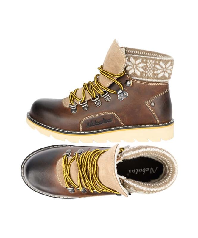 Nebulus Leder Winterstiefel FURGIE Damen mit Merinowolle Kostenlose Rückgabe