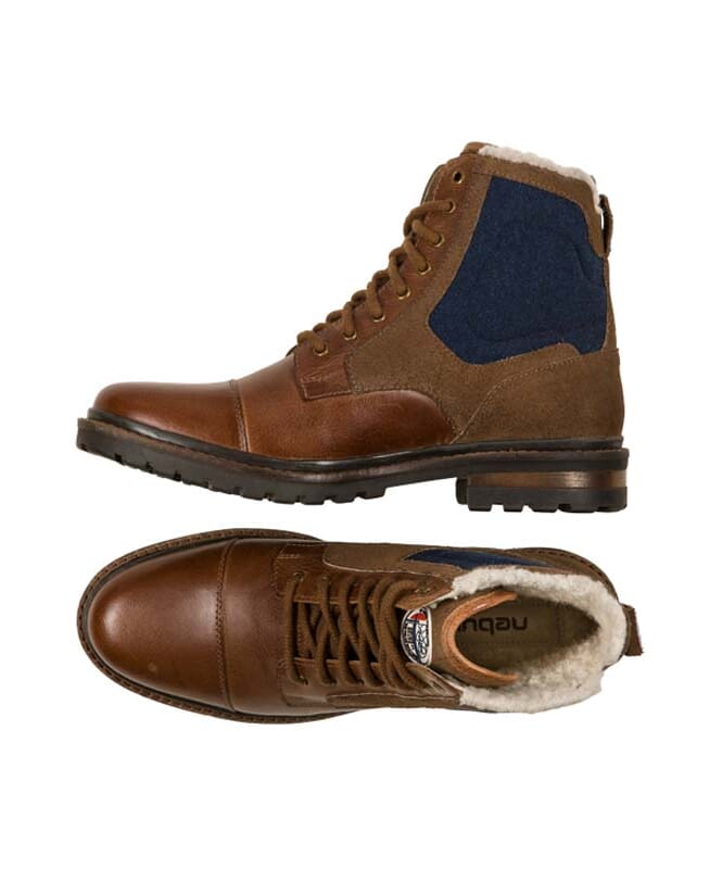 Nebulus Leder Winterstiefel BILL Herren mit Merinowolle Kostenloser Versand