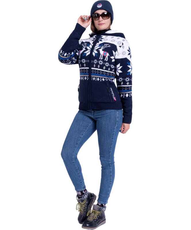 Nebulus Norweger Jacke Hoody mit Teddyfell NORON Damen Flash Sale