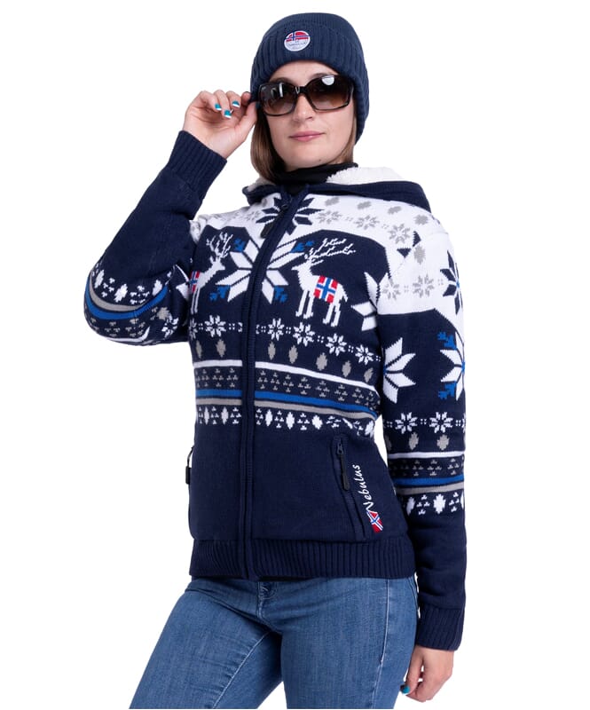 Nebulus Norweger Jacke Hoody mit Teddyfell NORON Damen Flash Sale