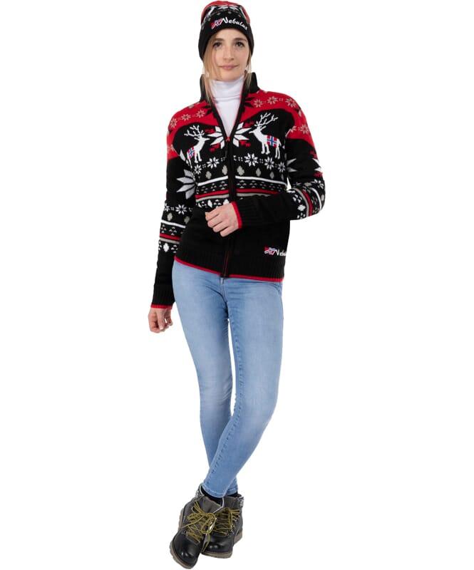 Nebulus Norweger Strickjacke mit Teddyfell SVERRE Damen Online Outlet