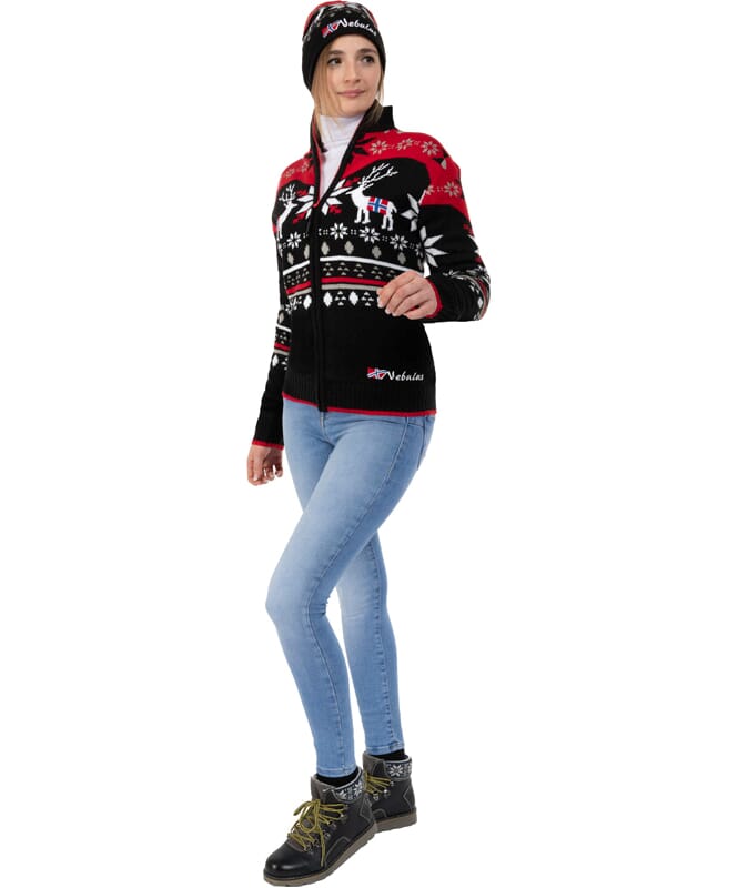 Nebulus Norweger Strickjacke mit Teddyfell SVERRE Damen Online Outlet