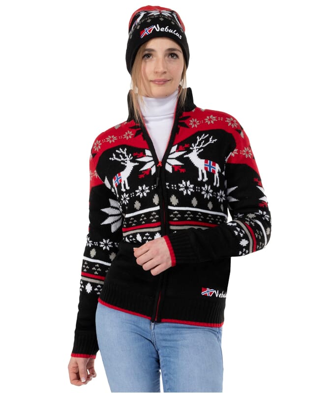 Nebulus Norweger Strickjacke mit Teddyfell SVERRE Damen Online Outlet
