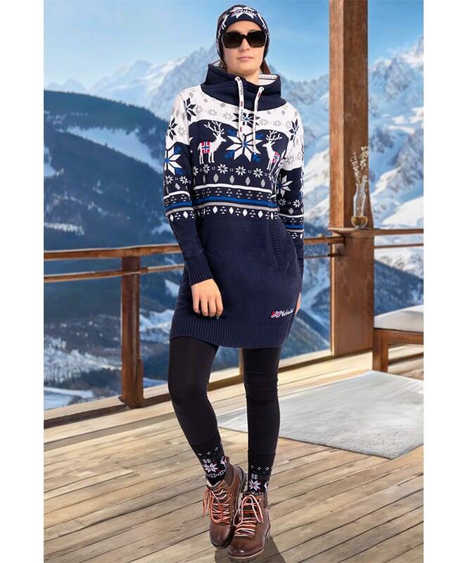 Nebulus Norweger Strickkleid FINALY Damen Sonderangebot der Fabrik