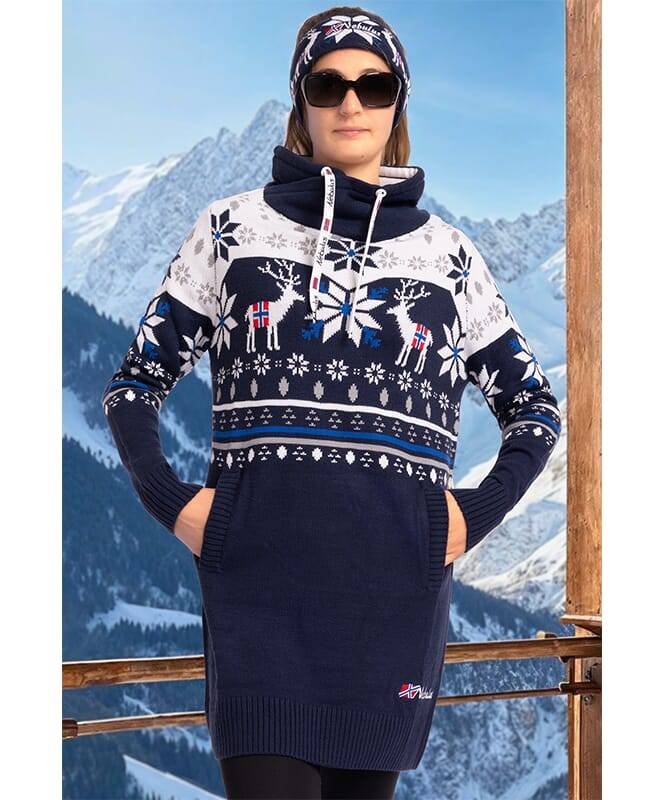 Nebulus Norweger Strickkleid FINALY Damen Sonderangebot der Fabrik