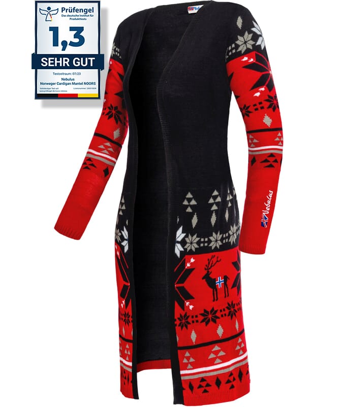 Nebulus Norweger Cardigan Strickjacke Mantel NOORS Damen Saisonschlussverkauf