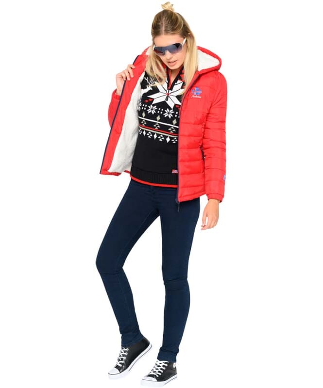 Nebulus Winterjacke mit Teddyfell GLOWFUR B-Ware Damen Heißer Verkauf