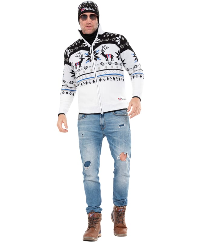 Nebulus Norweger Strickjacke mit Teddyfell SVERRE Herren Saisonschlussverkauf
