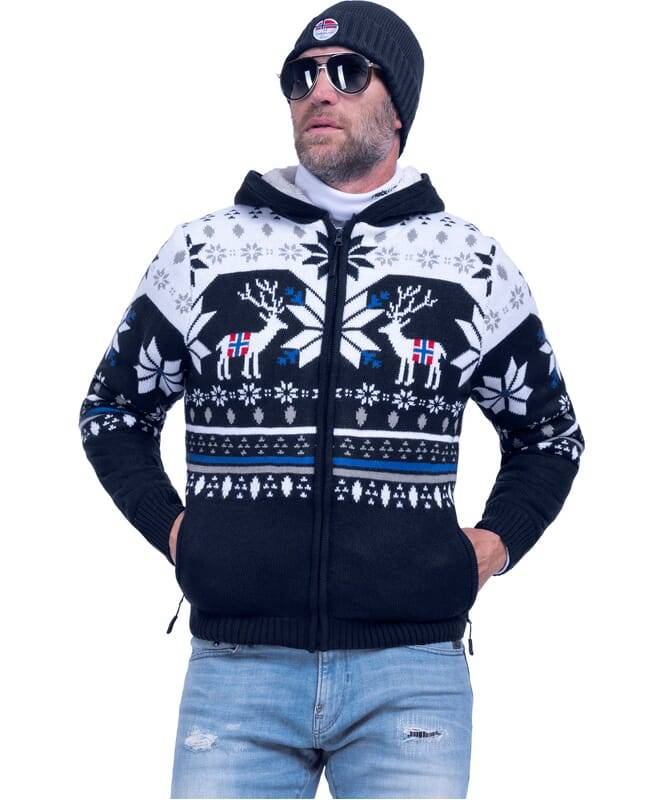 Nebulus Norweger Jacke Hoody mit Teddyfell NORON Herren Kauf eins, bekomm eins gratis