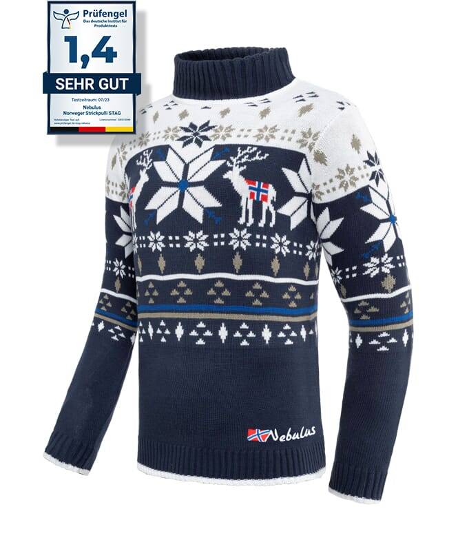 Nebulus Norweger Strickpullover STAG Herren Sonderangebot der Fabrik