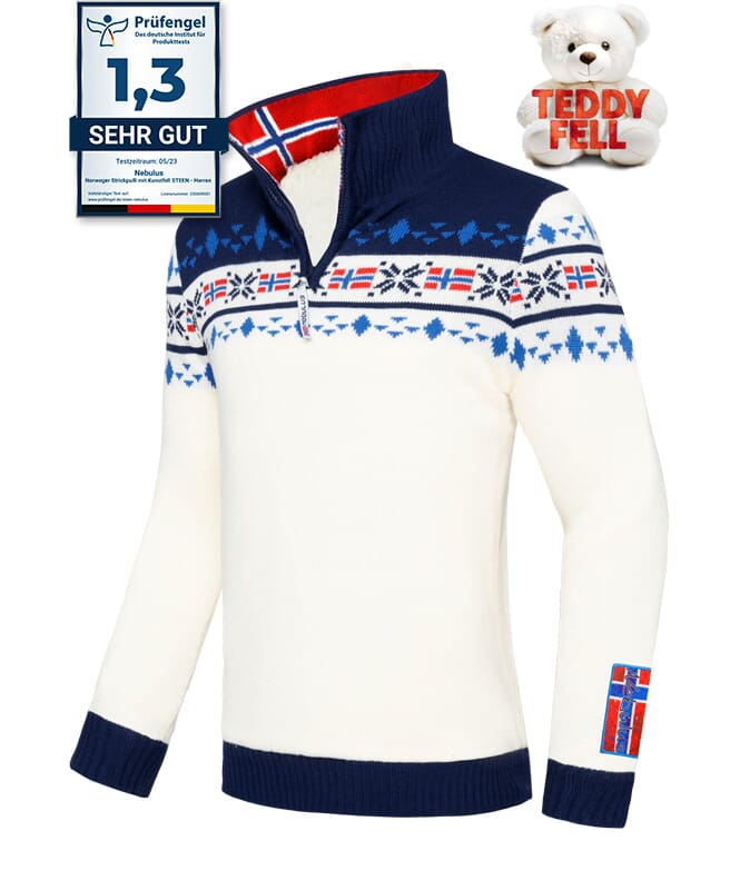 Nebulus Norweger Strickpulli mit Teddyfell STEEN Herren Bis zu 55% Rabatt