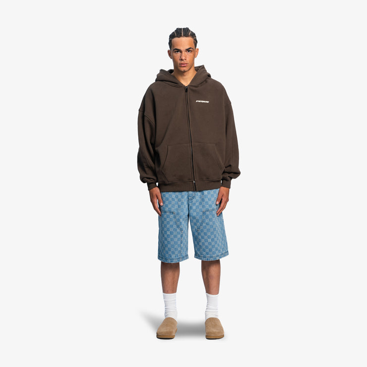 Pequs Plágia Chest Logo Zip Hoodie Top Angebot