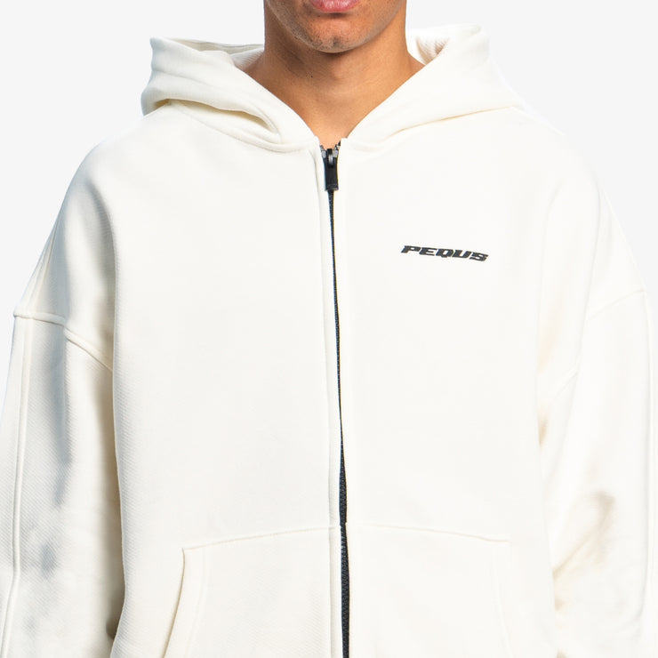 Pequs Plágia Chest Logo Zip Hoodie Neueste Mode