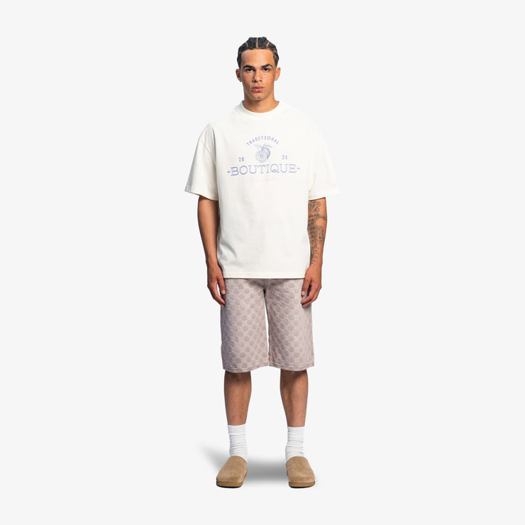 Pequs Aether Monogram Denim Jorts Zeitbegrenzte Promotion