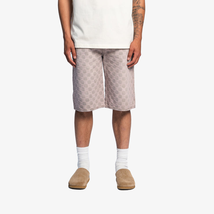 Pequs Aether Monogram Denim Jorts Zeitbegrenzte Promotion