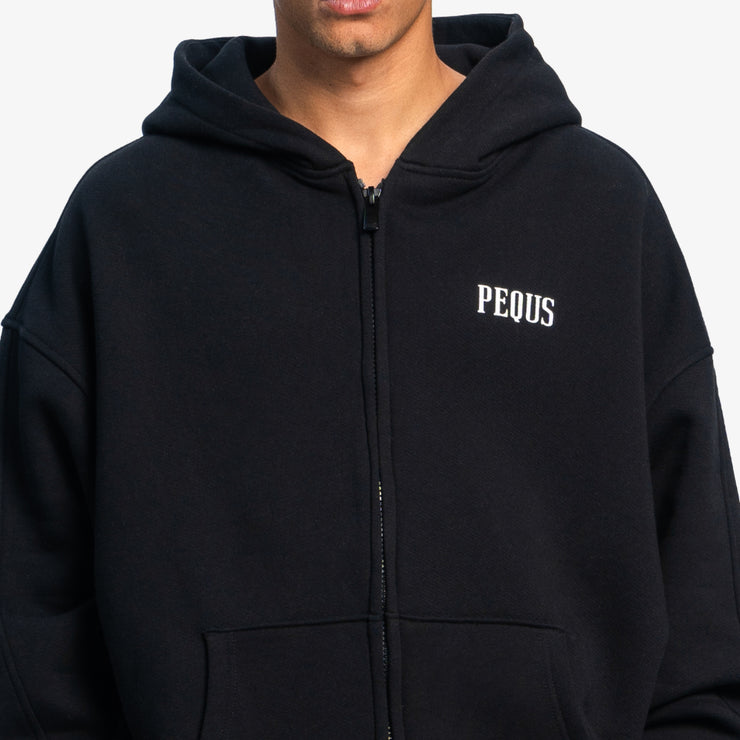 Pequs Chest Logo Zip Hoodie Lagerräumung