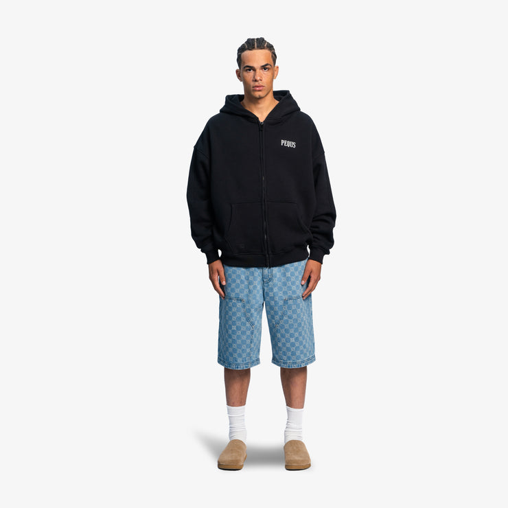 Pequs Chest Logo Zip Hoodie Lagerräumung