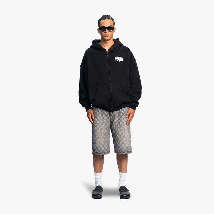 Pequs Mythic Chest Logo Zip Hoodie Heißer Verkauf