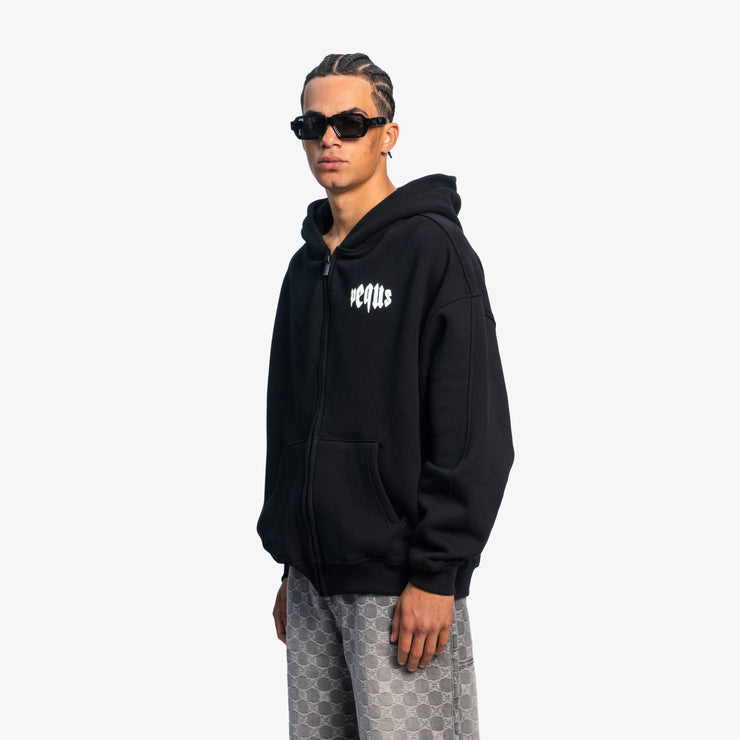 Pequs Mythic Chest Logo Zip Hoodie Heißer Verkauf