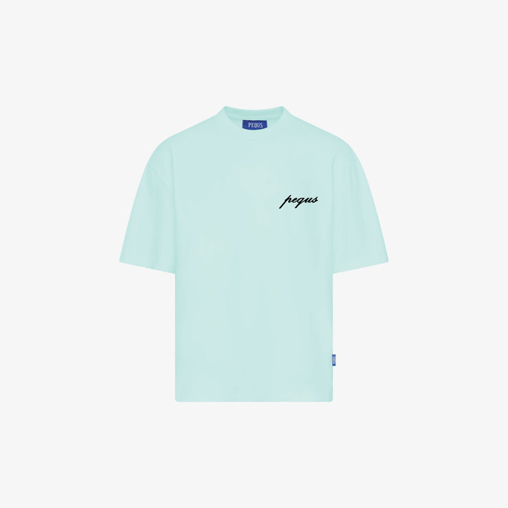 Pequs A Paradise Beach Club Back Logo T-Shirt Neueste Stile