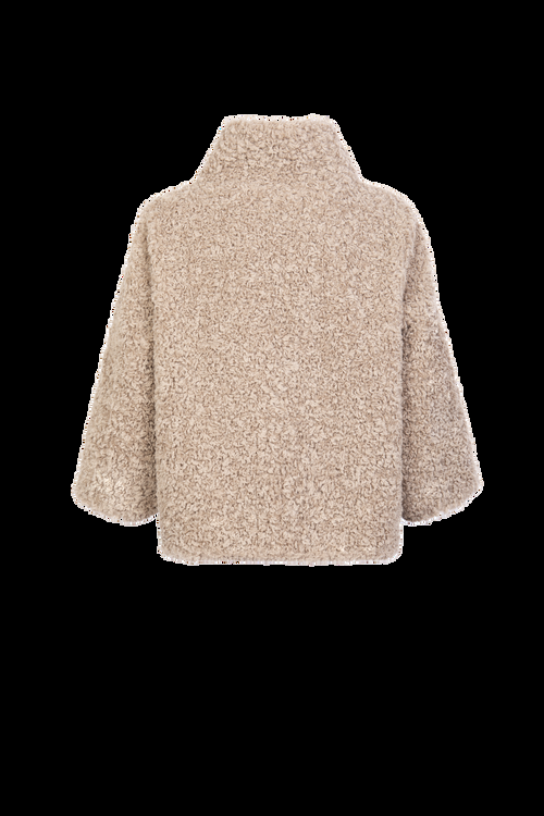 Petite M. Teddyfell Kurze Jacke in Beige Vatertagsangebot