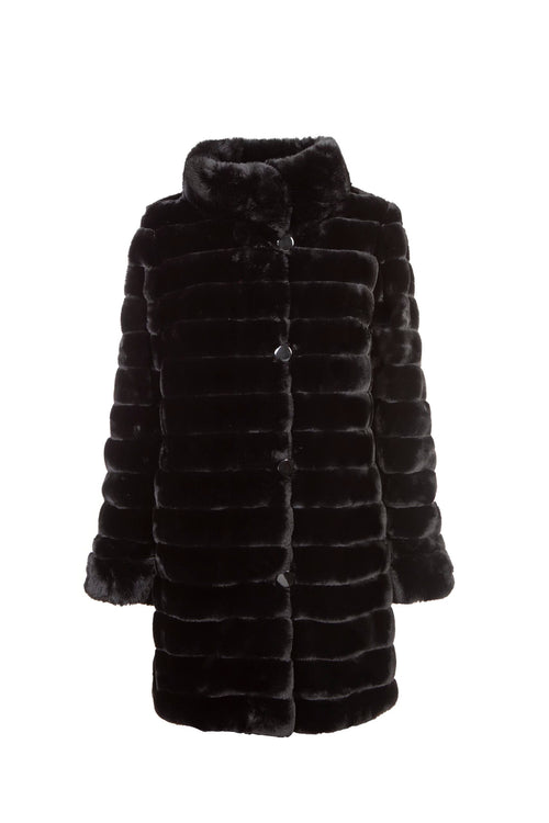 Petite M. Kunstpelz Jacke zum Wenden Schwarz Bis zu 60% Rabatt