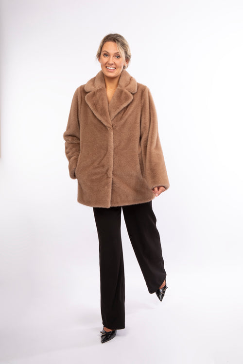 Petite M. Kunstfell Jacke Braun Discount Store für neue Produkte