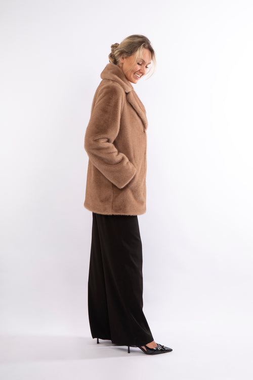 Petite M. Kunstfell Jacke Braun Discount Store für neue Produkte